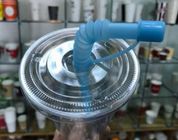 tapa plástica plana de la taza de 90m m para a prueba de calor transparente frío de las tazas de consumición