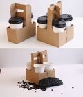 El soporte de vaso disponible del papel del cartón de Kraft del portador de la taza de café se lleva el portador