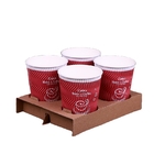 4 tazas de Kraft del soporte de vaso de papel disponible del cartón biodegradable