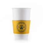 La manga caliente 12oz de la taza de papel del café modificó el té Eco de Boba para requisitos particulares de la bebida del logotipo amistoso
