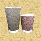 Impresión reciclable disponible impresa logotipo de Flexo de las tazas de café del papel de la ondulación de la taza de papel