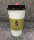 Café caliente de la manga de la taza de papel con colores de la impresión en offset de Flexo del logotipo diversos