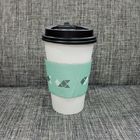 Logotipo de encargo de la manga de la taza de papel del café con el papel de Kraft acanalado de la categoría alimenticia