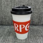 Logotipo de encargo de la manga de la taza de papel del café con el papel de Kraft acanalado de la categoría alimenticia