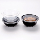 envase de comida plástico abierto fácil de los envases para llevar disponibles del negro 48oz