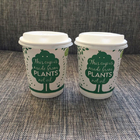 tazas de café sostenibles del papel de empapelar del doble del PLA 8oz con la tapa
