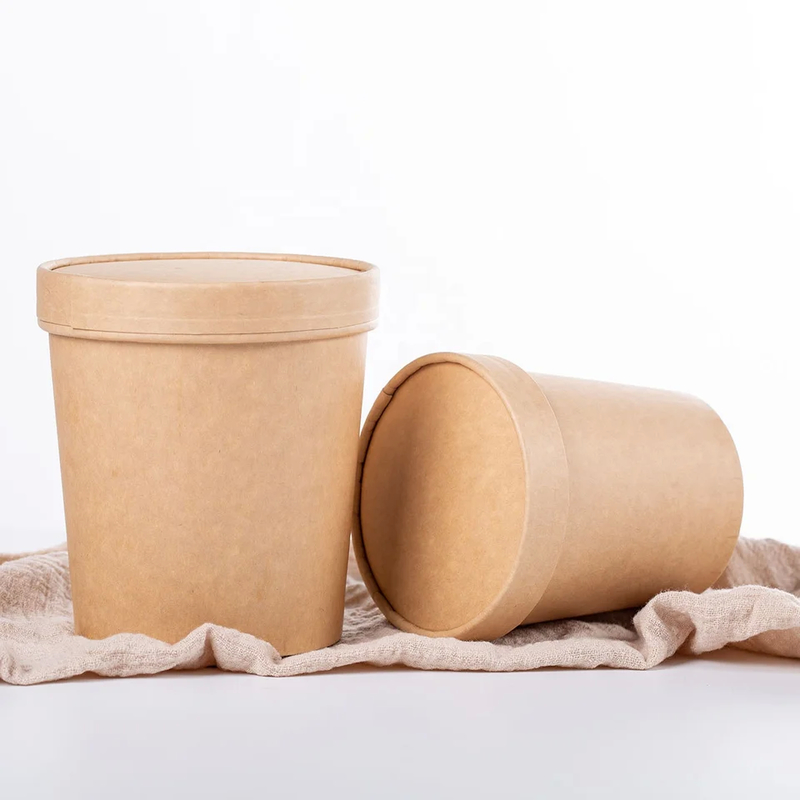 32 Oz de papel de restauración de la caja de transporte para alimentos fríos o calientes