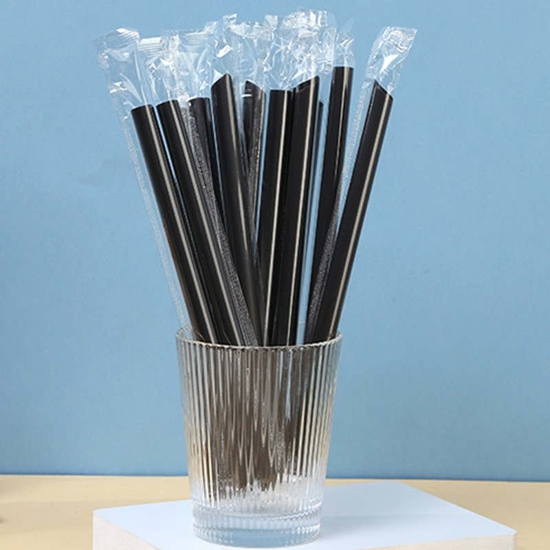 Pajas de plástico y papel flexibles y ecológicas 100 cantidades para su negocio