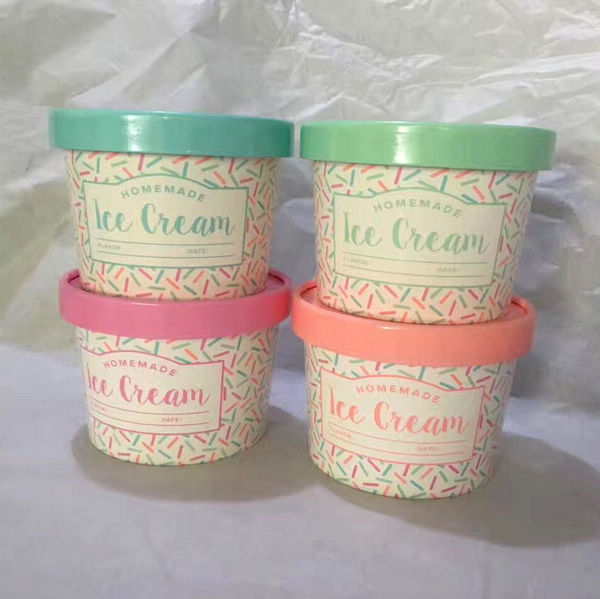 100 Lids Per Pack Ice Cream Paper Cup With Lid Customized Logo for Business Needs