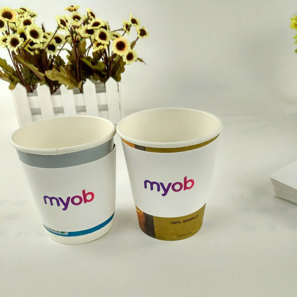 Sleeve de copa de bebidas personalizable Cartón Kraft desechable para café y té Con logotipo de marca Impreso