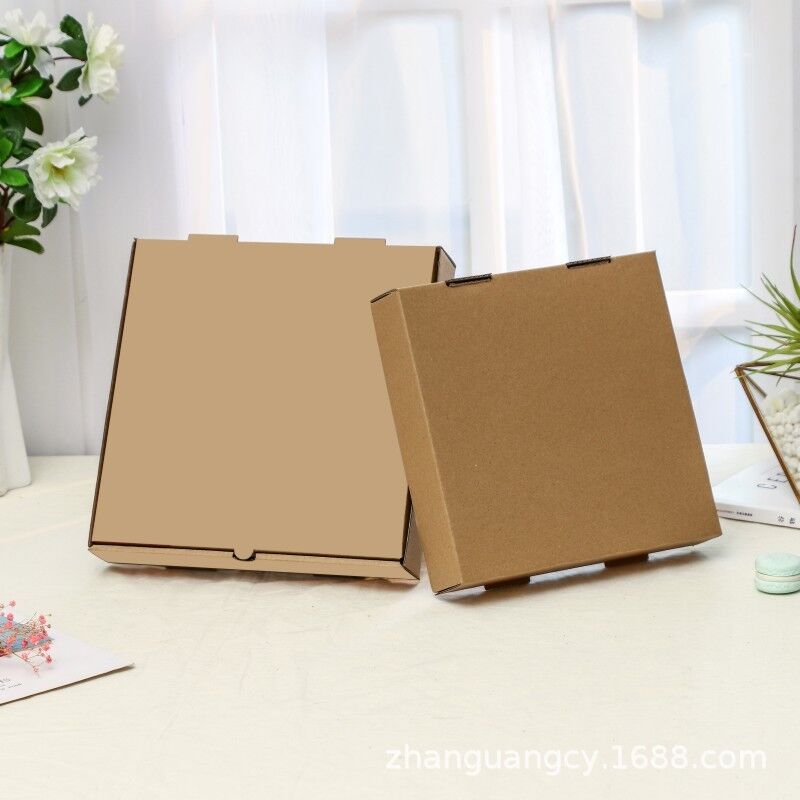 Cajas para pizza: cajas desechables de embalaje para pizza Kraft de 7, 8, 9, 10 y 12 pulgadas, recipientes para llevar de pizza con papel de aluminio