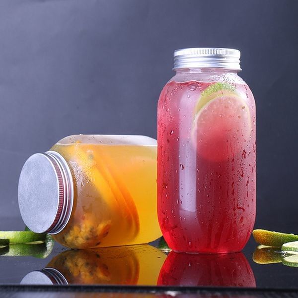 Las botellas plásticas de la bebida del animal doméstico libre 330ml de Bpa pueden para el vino Eco del té de Boba amistoso
