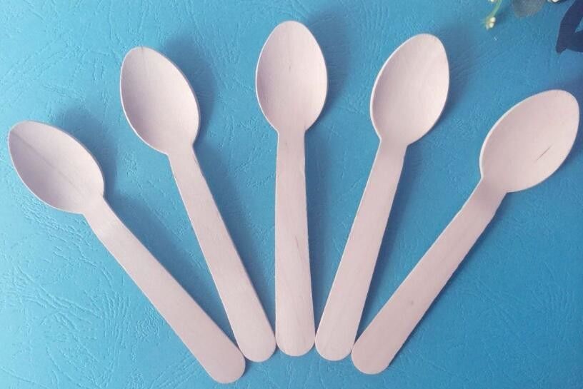 Cucharas de madera del cuchillo de la bifurcación de la cuchara de los restaurantes mini para el embalaje individual del helado
