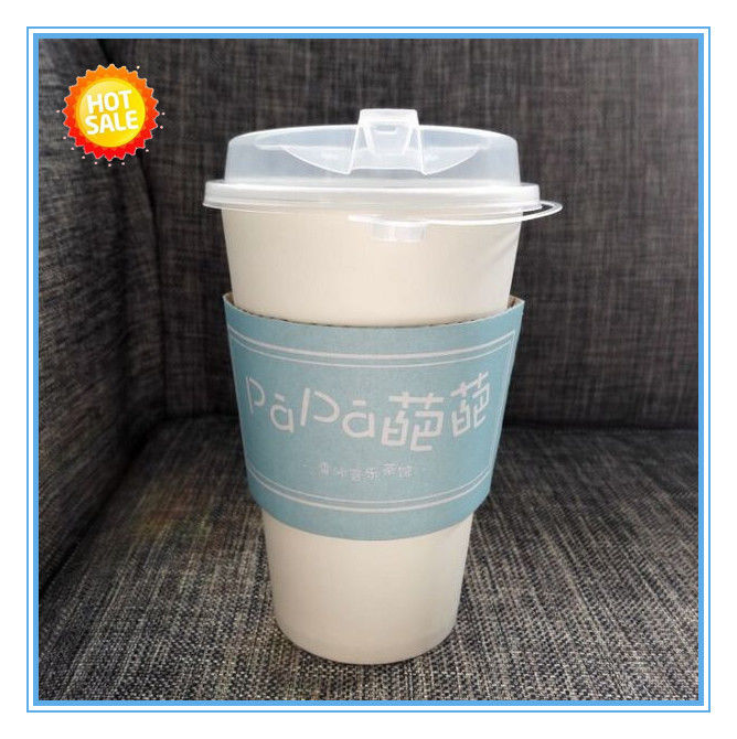 La taza de café caliente del papel de la bebida envuelve el té Cmyk de Boba del café de la bebida a todo color