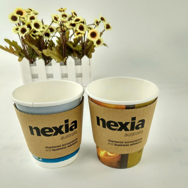 La taza de café caliente del papel de la bebida envuelve el té Cmyk de Boba del café de la bebida a todo color