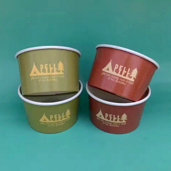 Las tazas seguras del helado del papel 16oz de la comida con las tapas doblan el escape cubierto el PE - resistente
