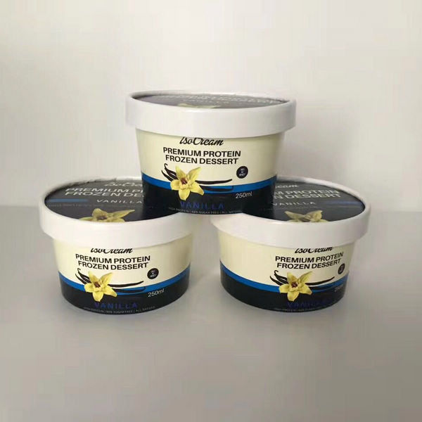 Las tazas seguras del helado del papel 16oz de la comida con las tapas doblan el escape cubierto el PE - resistente