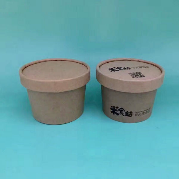 Las tazas seguras del helado del papel 16oz de la comida con las tapas doblan el escape cubierto el PE - resistente