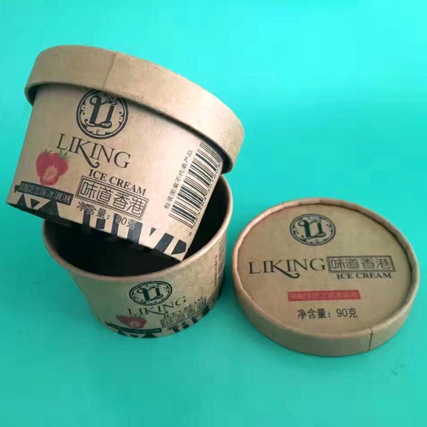 Cuencos disponibles para el helado con la cubierta, el PE de papel de las tinas del helado cubierto
