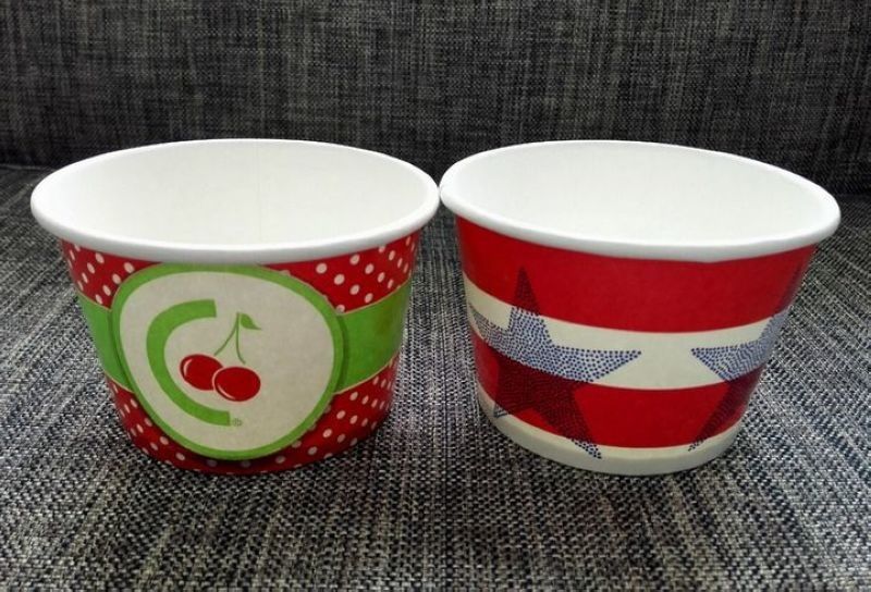 1oz a las tazas disponibles del helado 32oz con las tapas, tazas de papel del helado del helado