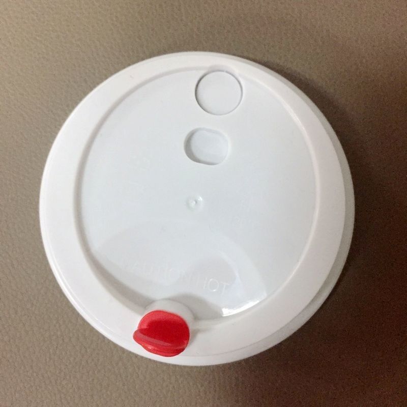 Transparente negro blanco de la taza de la inyección de los Pp de la tapa de las tapas 80m m 90m m del tamaño plástico de la aduana