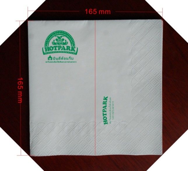 Papel seda de la servilleta del café con pulpa de la Virgen Gsm/M2 del restaurante 15-25 del papel del logotipo
