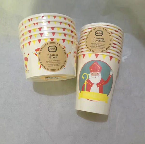 Hasta 8 colores Volumen completo 180-700 ml Copa de papel de helado con tecnología avanzada