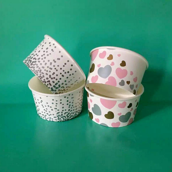 250 ml Volumen de papel de helados Tazas 230g-380g Gsm Ideal para servir deliciosos helados
