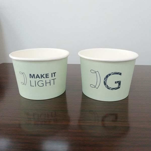 10000 Tazas de helado de papel con hasta 9 colores y diseño personalizado