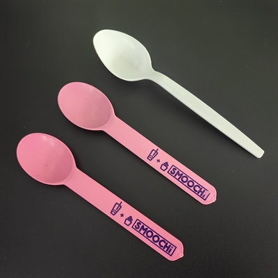 Las cucharas modificadas para requisitos particulares composable del PLA bifurcan cuchillo para las tiendas de helado