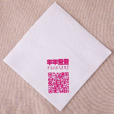 servilletas de mesa de papel de 25x25 cm impresas personalizadas 100% fibra de bambú